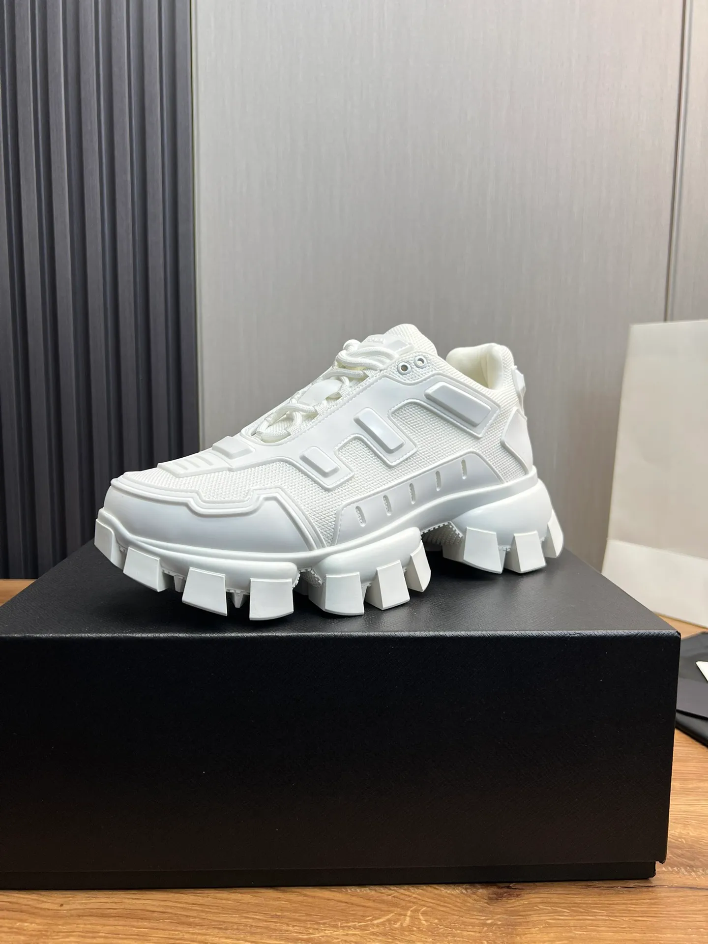 Men's shoes 💰620💰 [PRADA] Hot-selling thick-soled shoes 🔥 Available all year round ✔️Official website synchronization Original fly-knit film fabric + cowhide lining, 1⃣️:1⃣️reproduction, original sole, 38-45 (45 made to order, non-refundable)